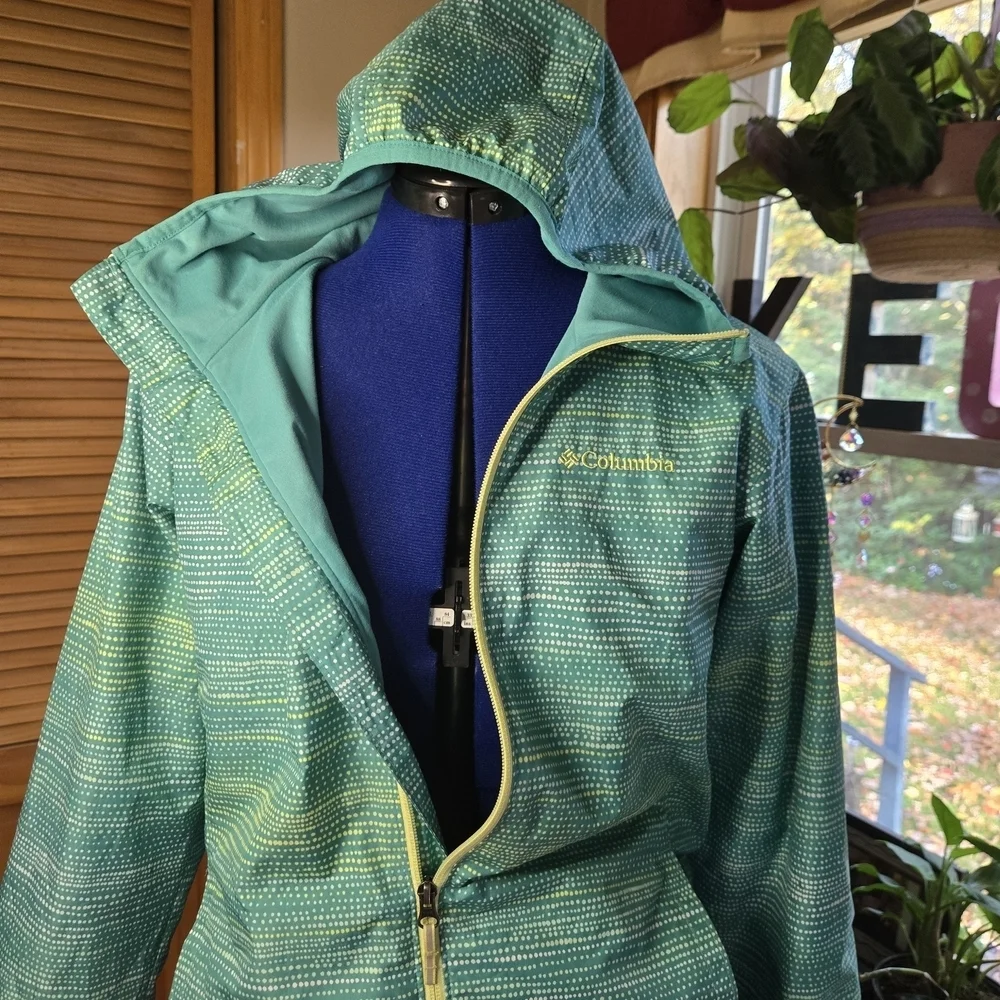 Columbia Kids Teal and Yellow Raincoat